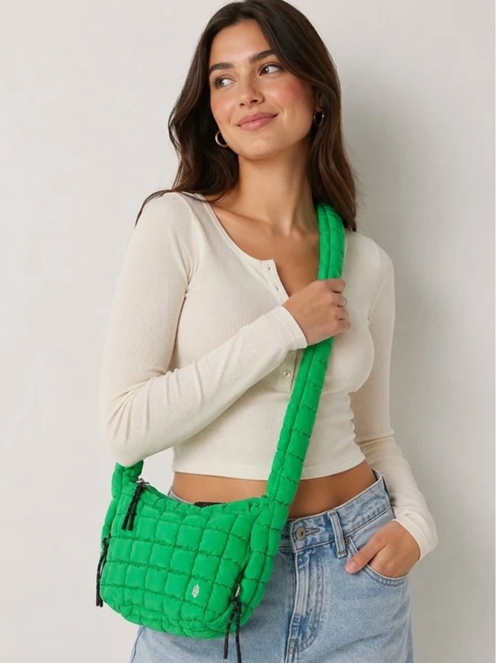 Free People Movement Mini Carryall Sling Kelly Green Bag, NWT